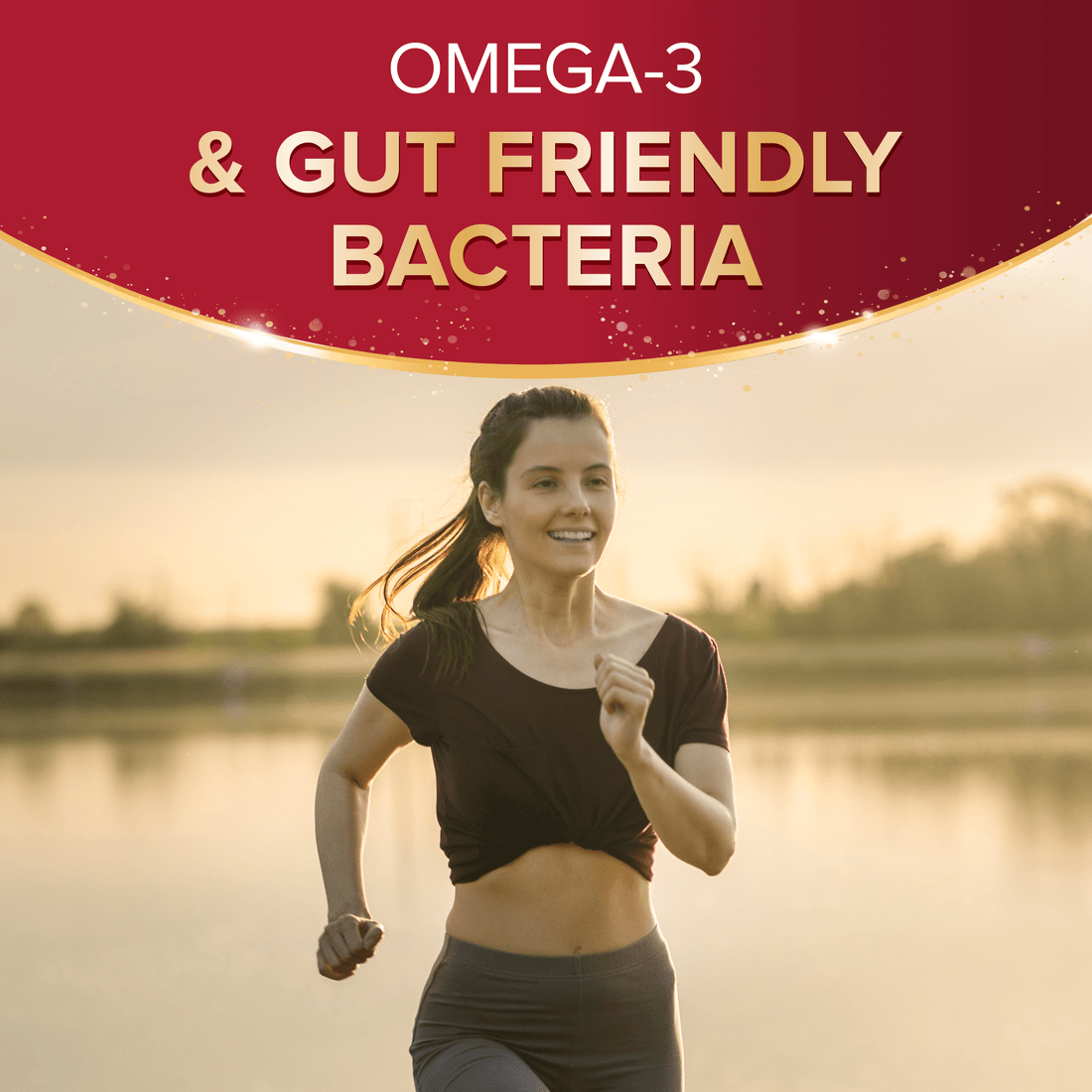 Seven Seas Omega-3 & Gut Friendly Bacteria packshot and capsule