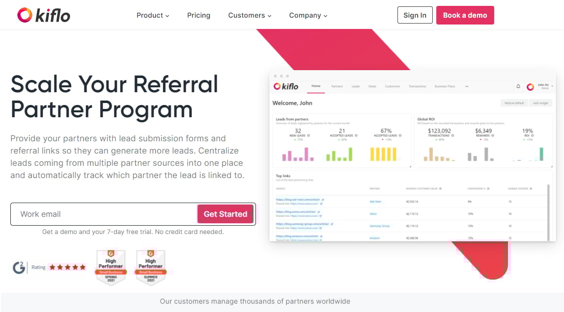 Referal Partner Program by Kiflo