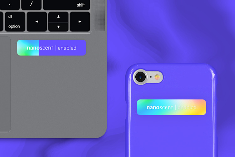 Nanonscent enabled sticker
