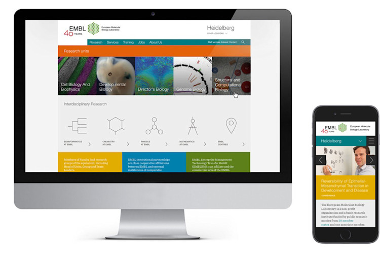 The corporate website, embl.de