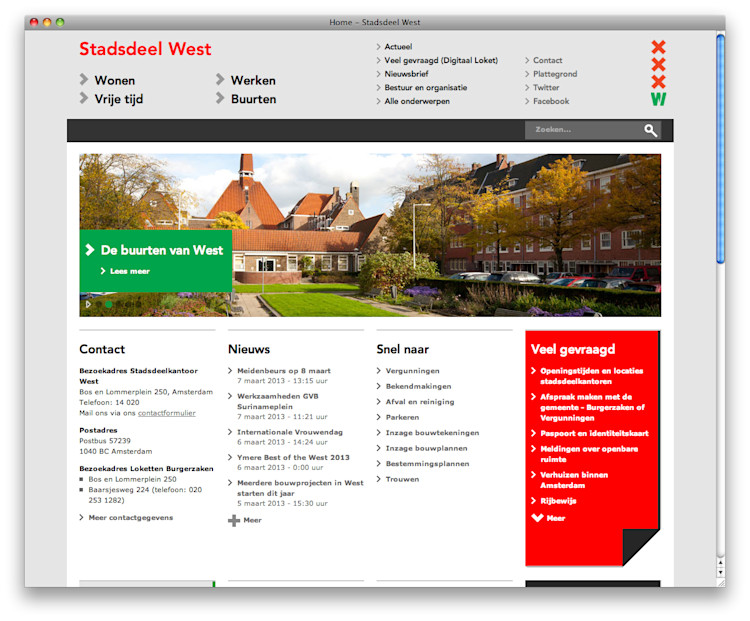 City District West homepage