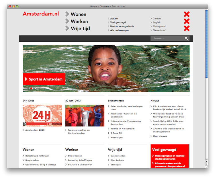 Amsterdam.nl homepage
