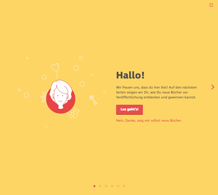 Vorablesen Onboarding Process Hallo
