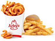 Side Crinkle Fries and Curly Fries
