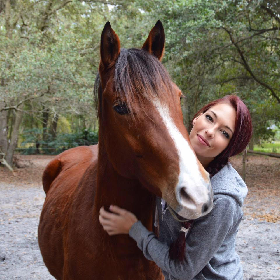 jenna with a rescue horse