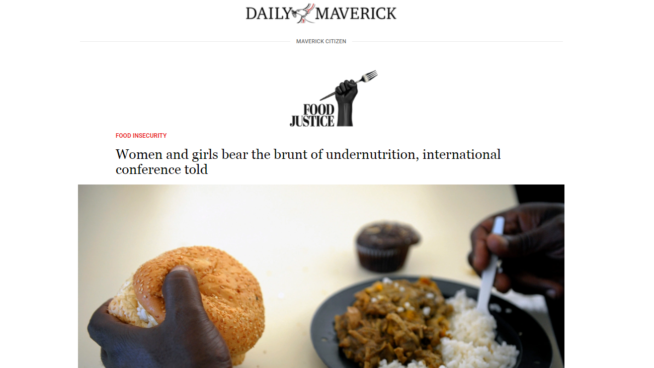 Women and girls bear the brunt of undernutrition