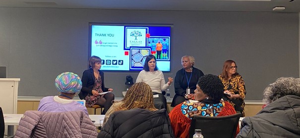 Partners of community kitchens in South Africa (TMG Research, Böll Foundation South Africa, Callas Foundation and UN Women) at CSW’s event The Nexus of Food Security, GBV & Addiction @TMG Research