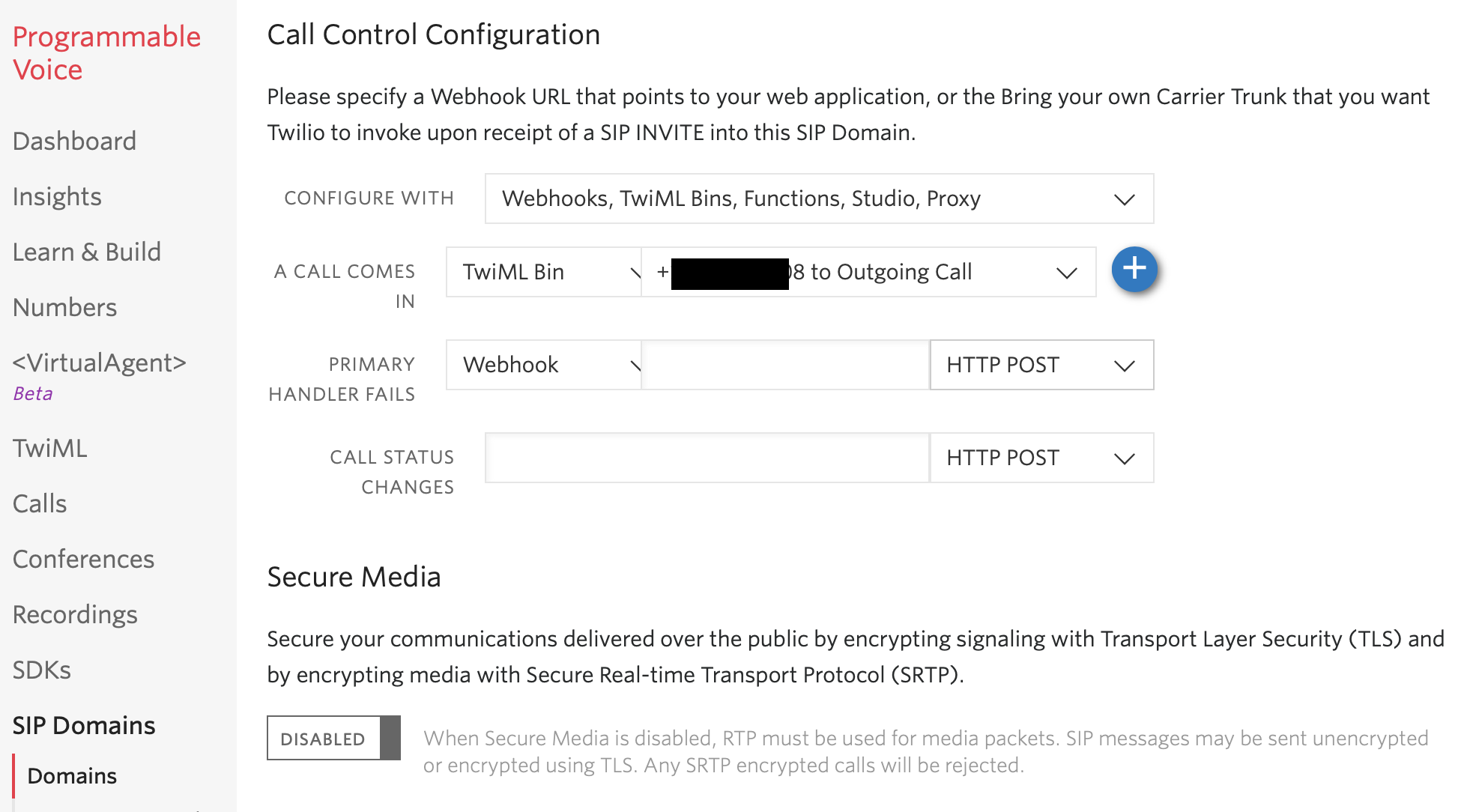 Twilio Wake Up Call - Outgoing Call Configuration