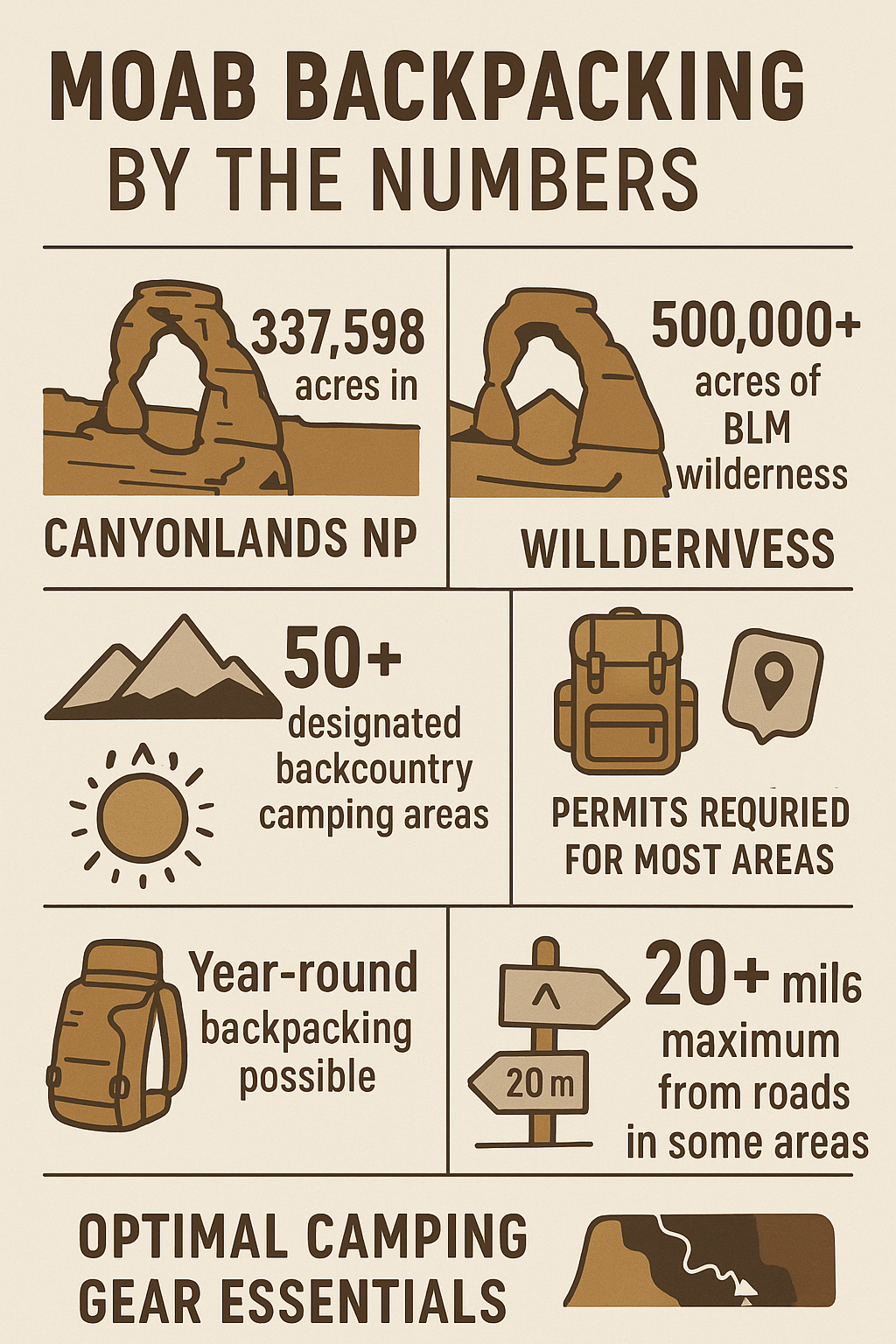 Moab Backpacking by the Numbers
