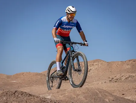 man biking |
