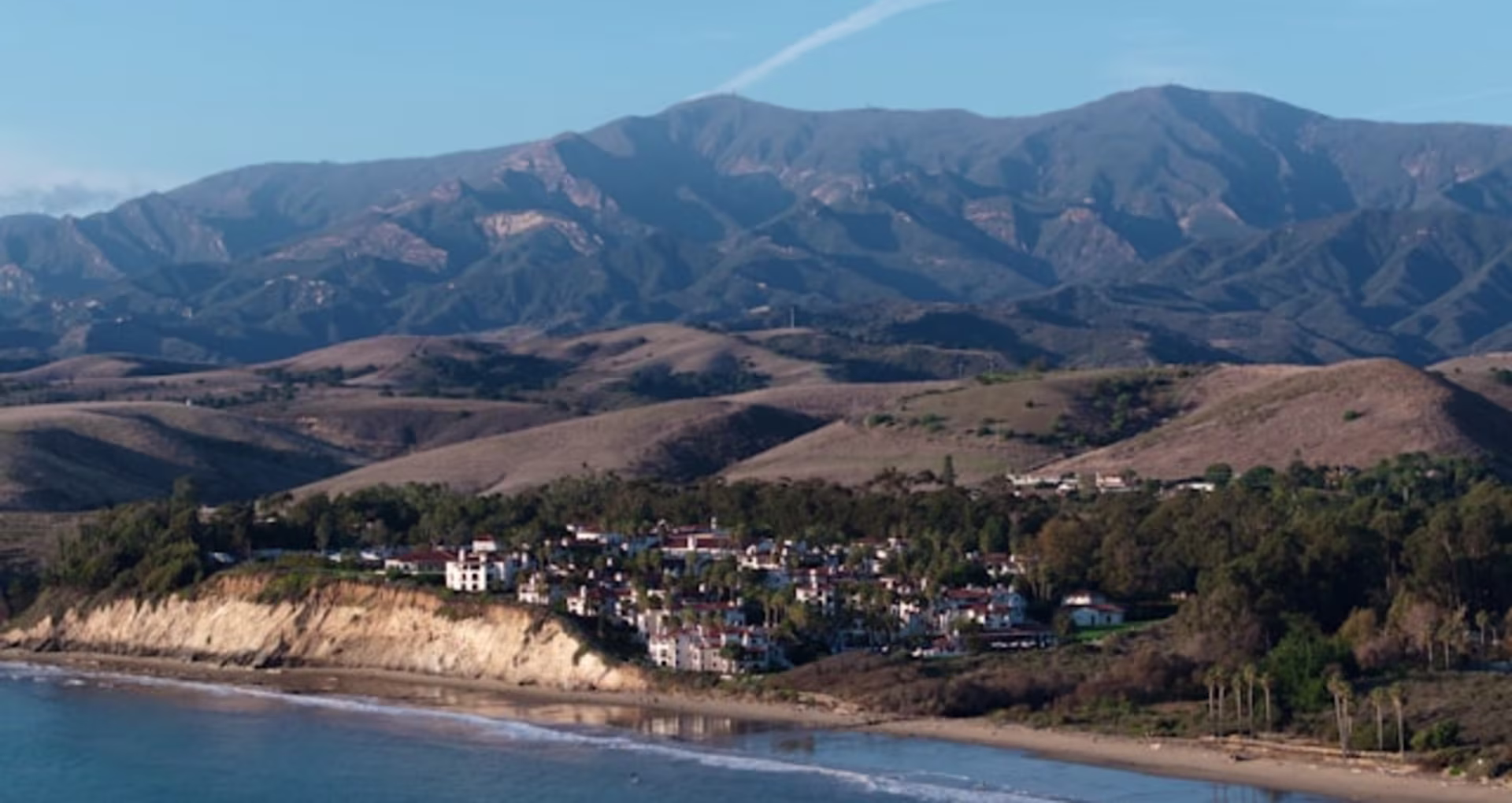 Santa Barbara mountains and ocean |
