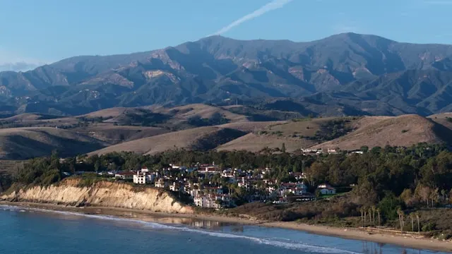 Santa Barbara mountains and ocean |