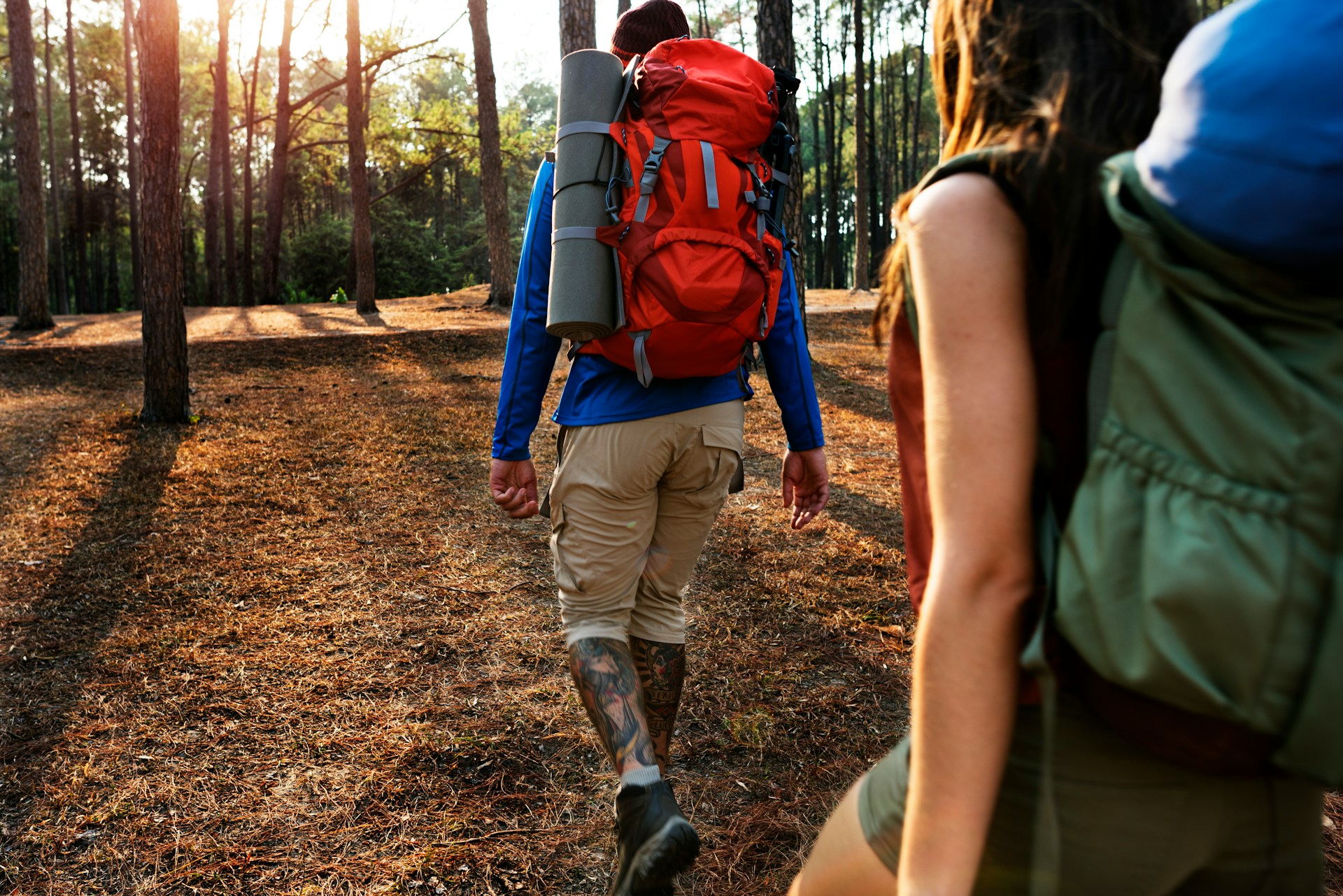 couple backpacking