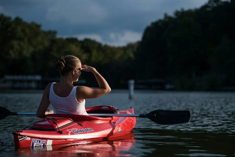 woman kayaking | woman kayaking