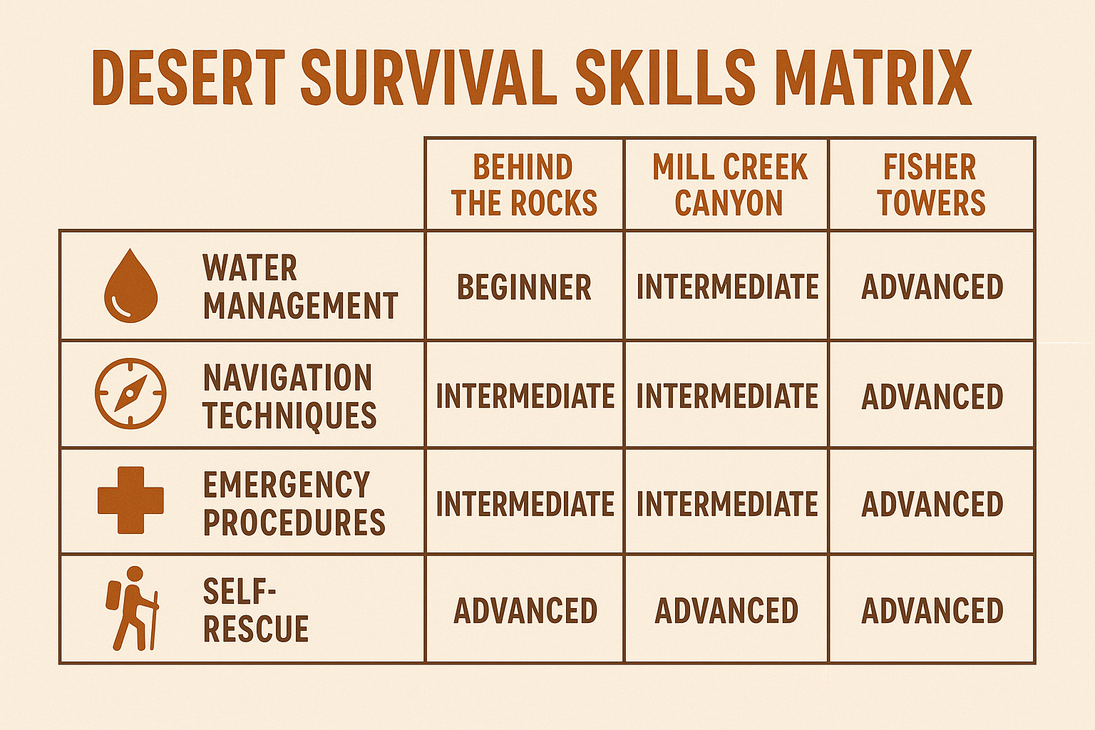 Desert Survival Skills Matrix