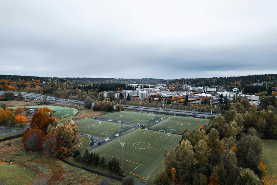 Aerial View of Redmond Stadium Sports Field |