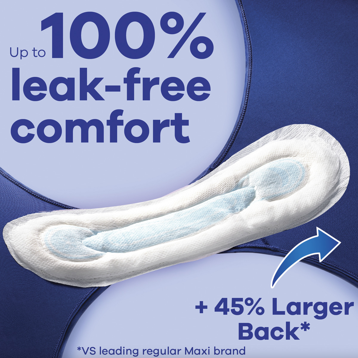 Up to 100% leak free Night without wings