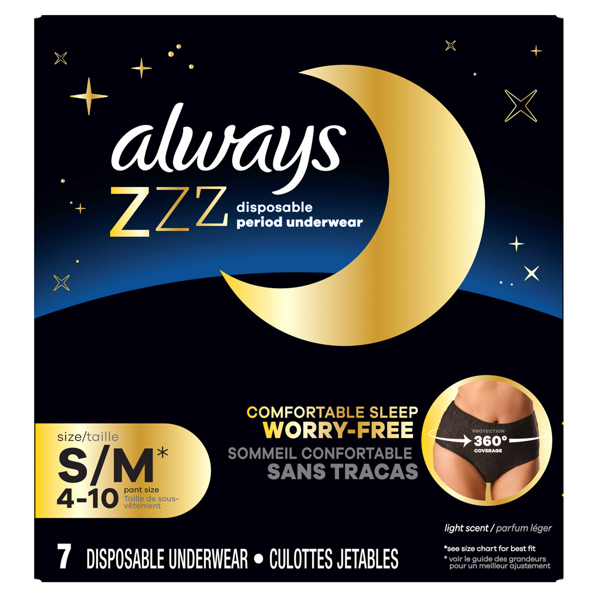 Always-ZZZ-Overnight-Disposable-Period-Underwear-for-Women-Size-SM-360-Coverage-7-Count