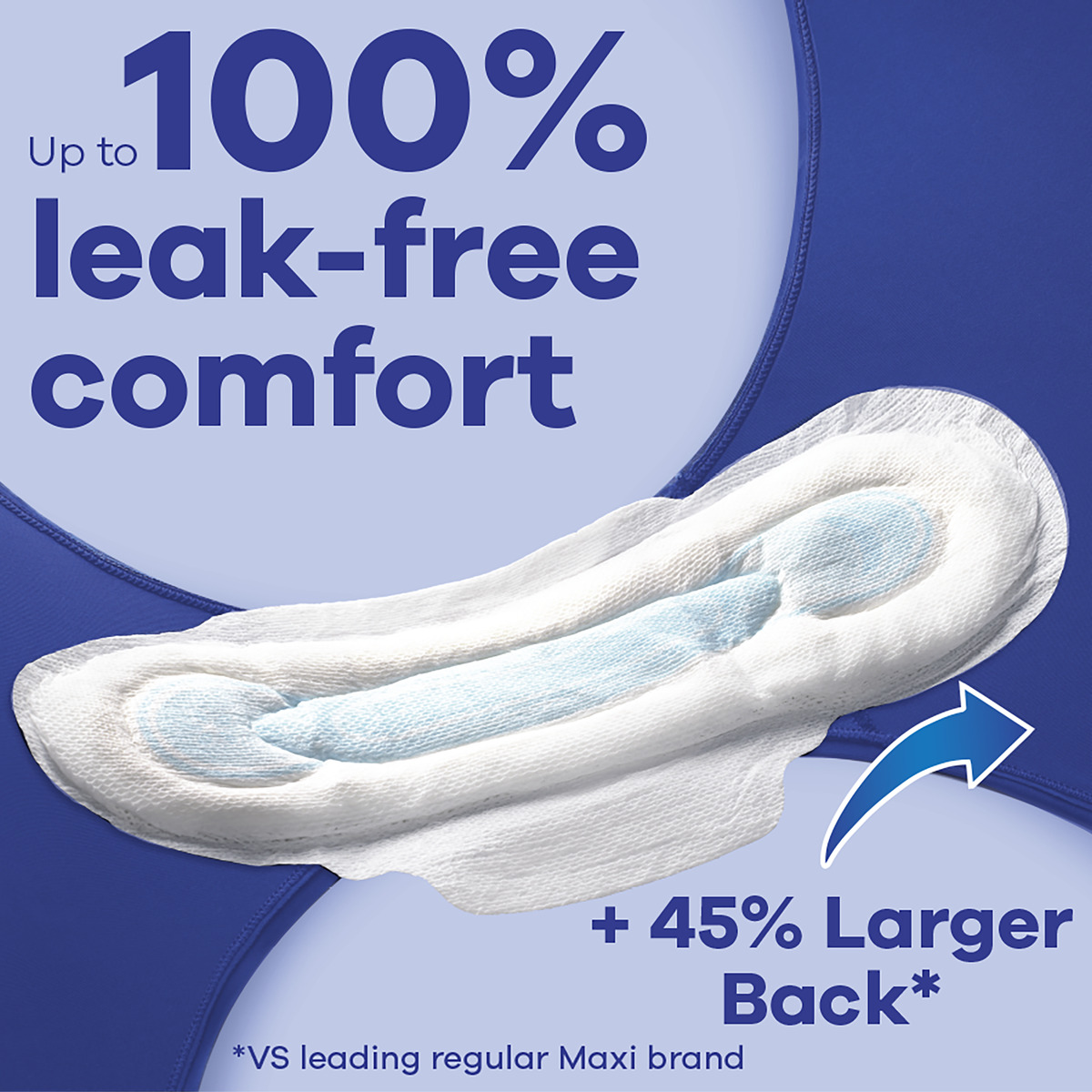 Up to 100% leak free night with wings
