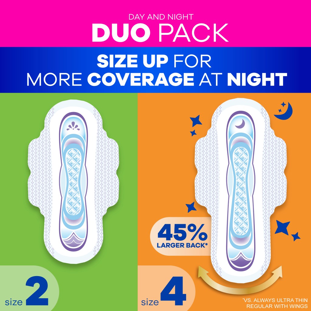 Size up for more coverage at night