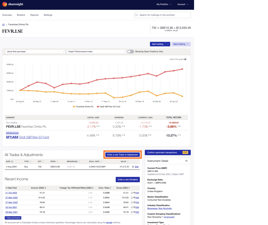 Add trades manually - 1
