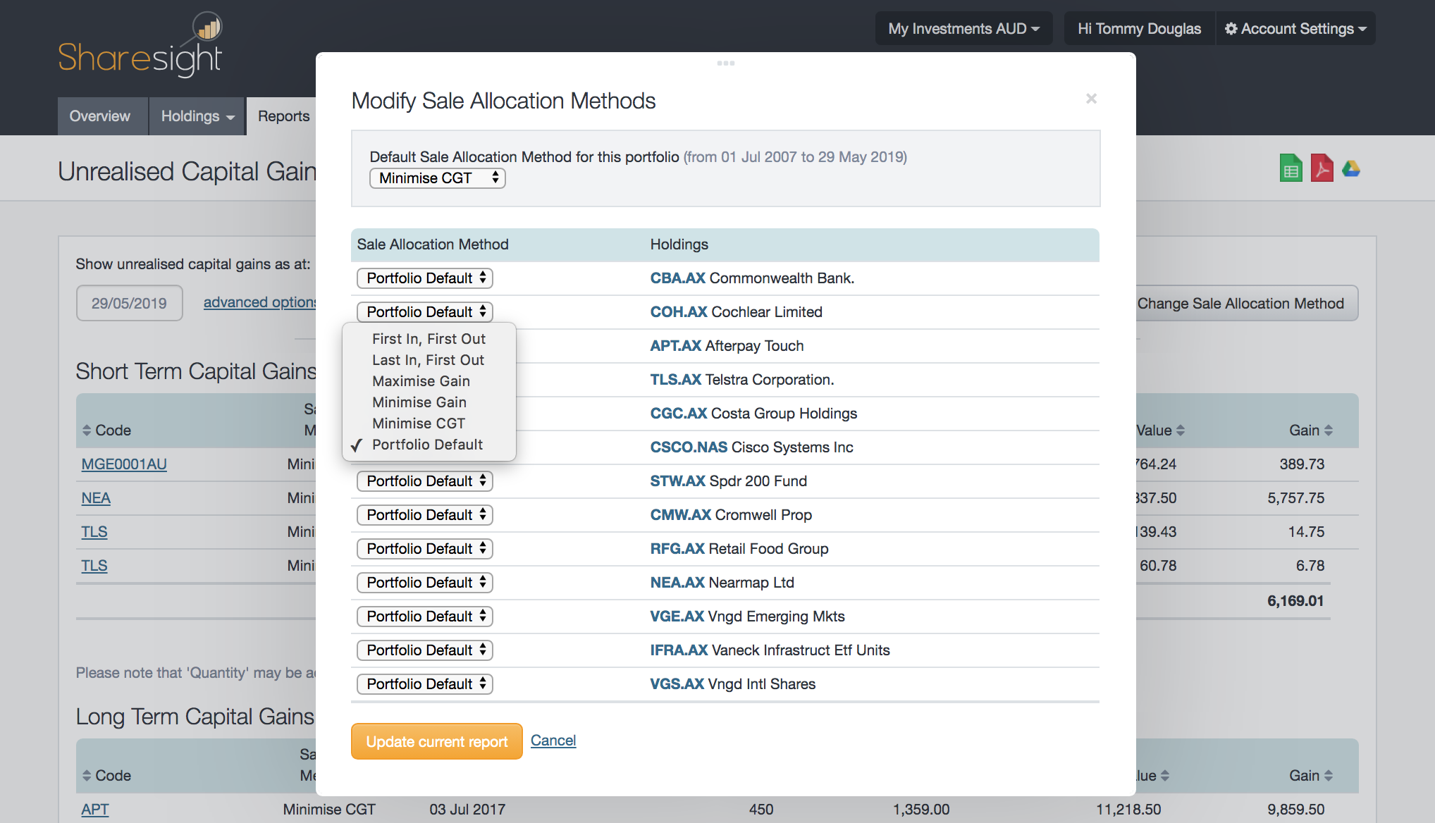 Sale Allocation Methods - 2019 - Sharesight
