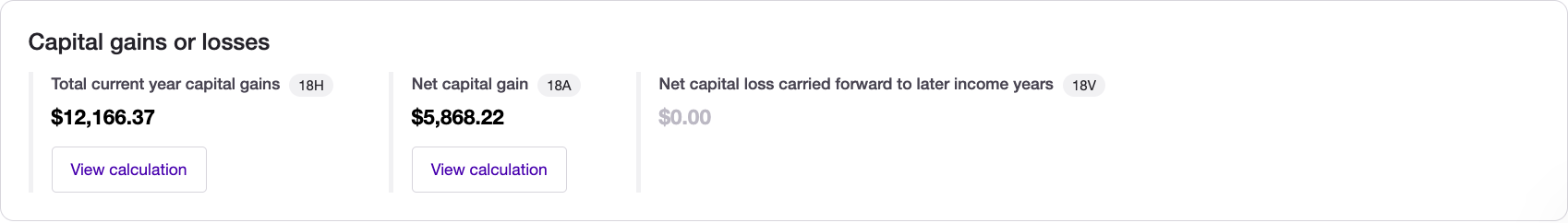 capital gains or losses