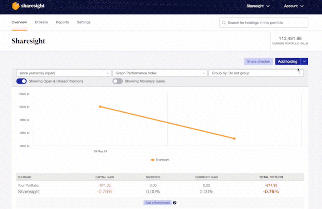 Import historical trades