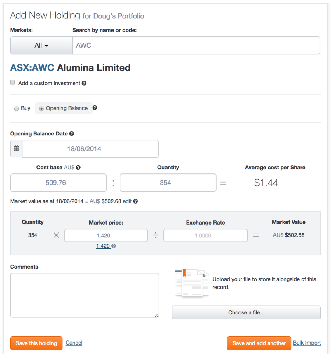 screenshot - opening balance - awc