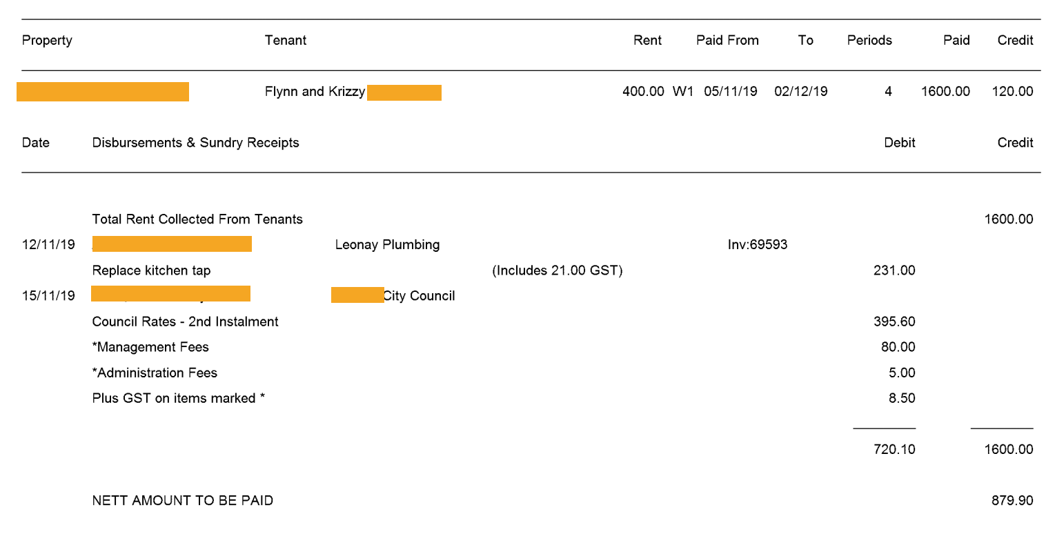Rental Investment property income Sharesight