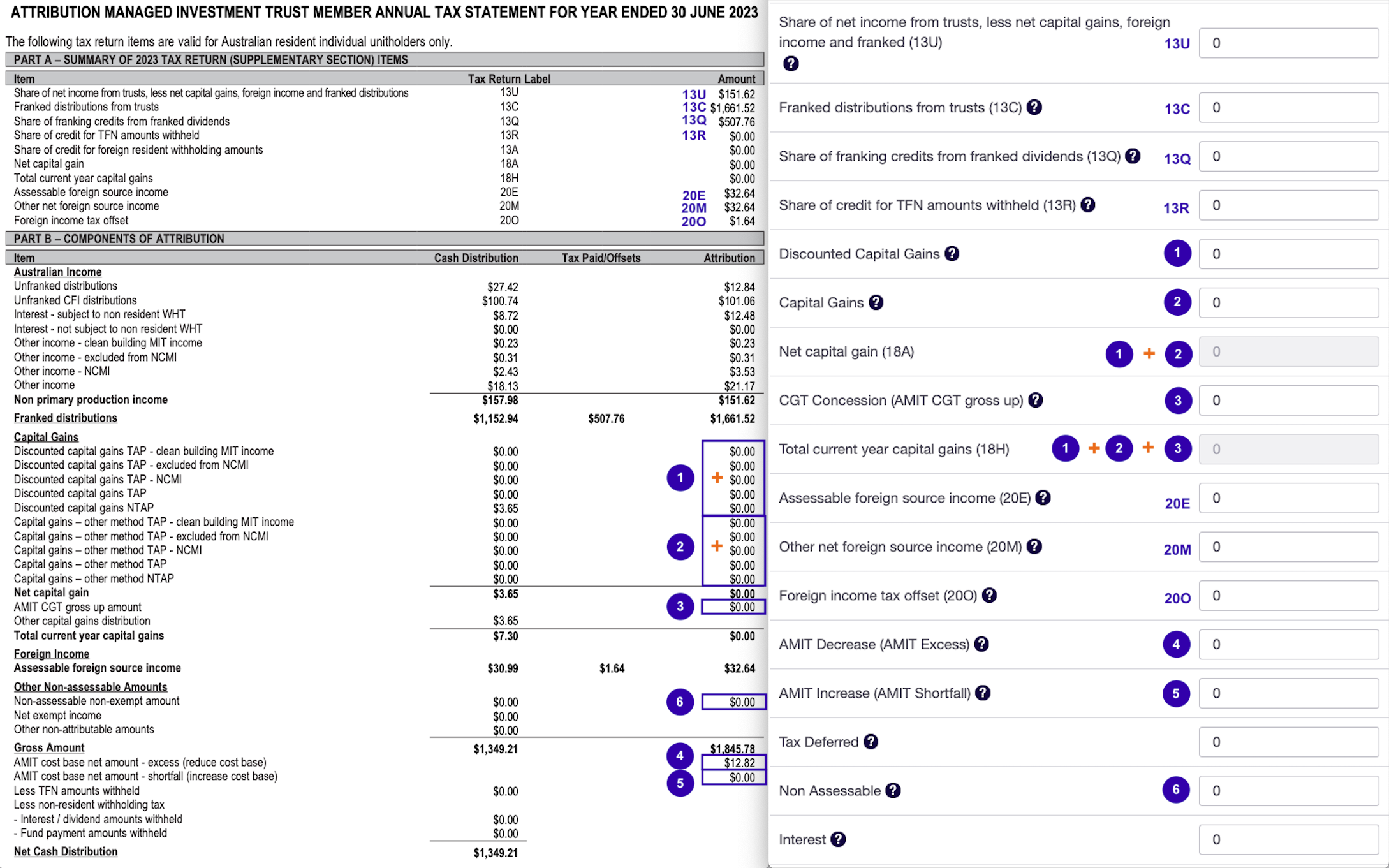 Annual tax statement