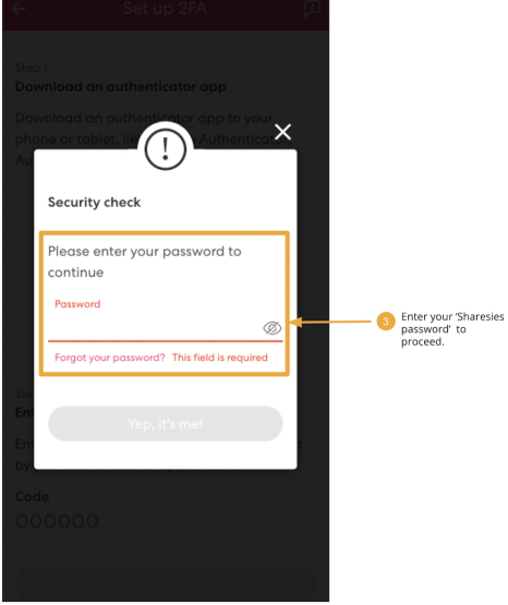 Sharesies disconnect step 3