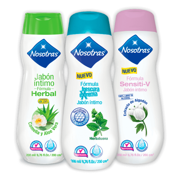 Jabón íntimo Nosotras para mujeres.