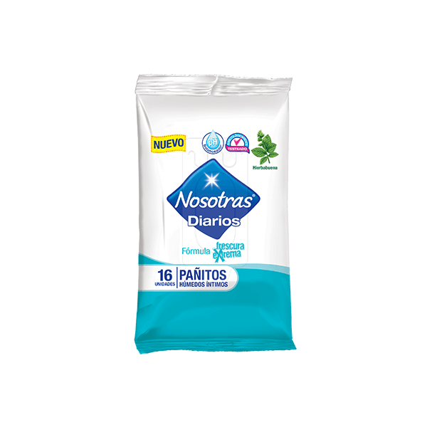 Pañitos Húmedos Íntimos Frescura Extrema con Hierbabuena Chile