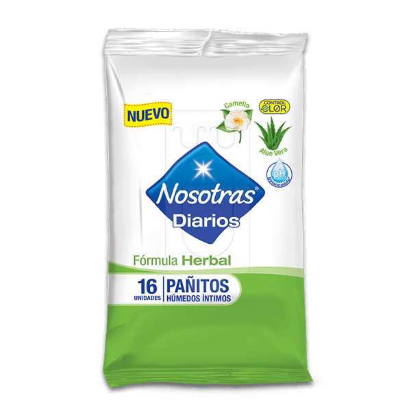 Pañitos Húmedos Íntimos Nosotras Herbal Paraguay
