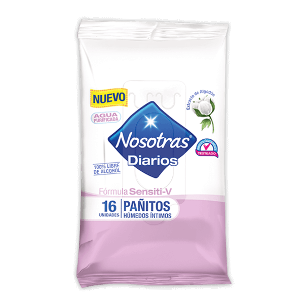 Pañitos Húmedos Íntimos Nosotras Sensiti-V República Dominicana