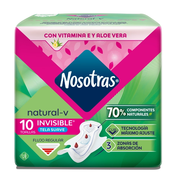 Toallas Nosotras Natural Invisible