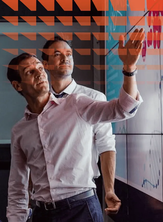 Diverse team reviewing data