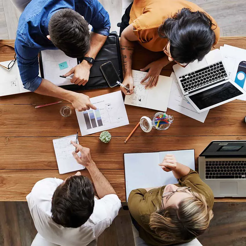 People having a meeting