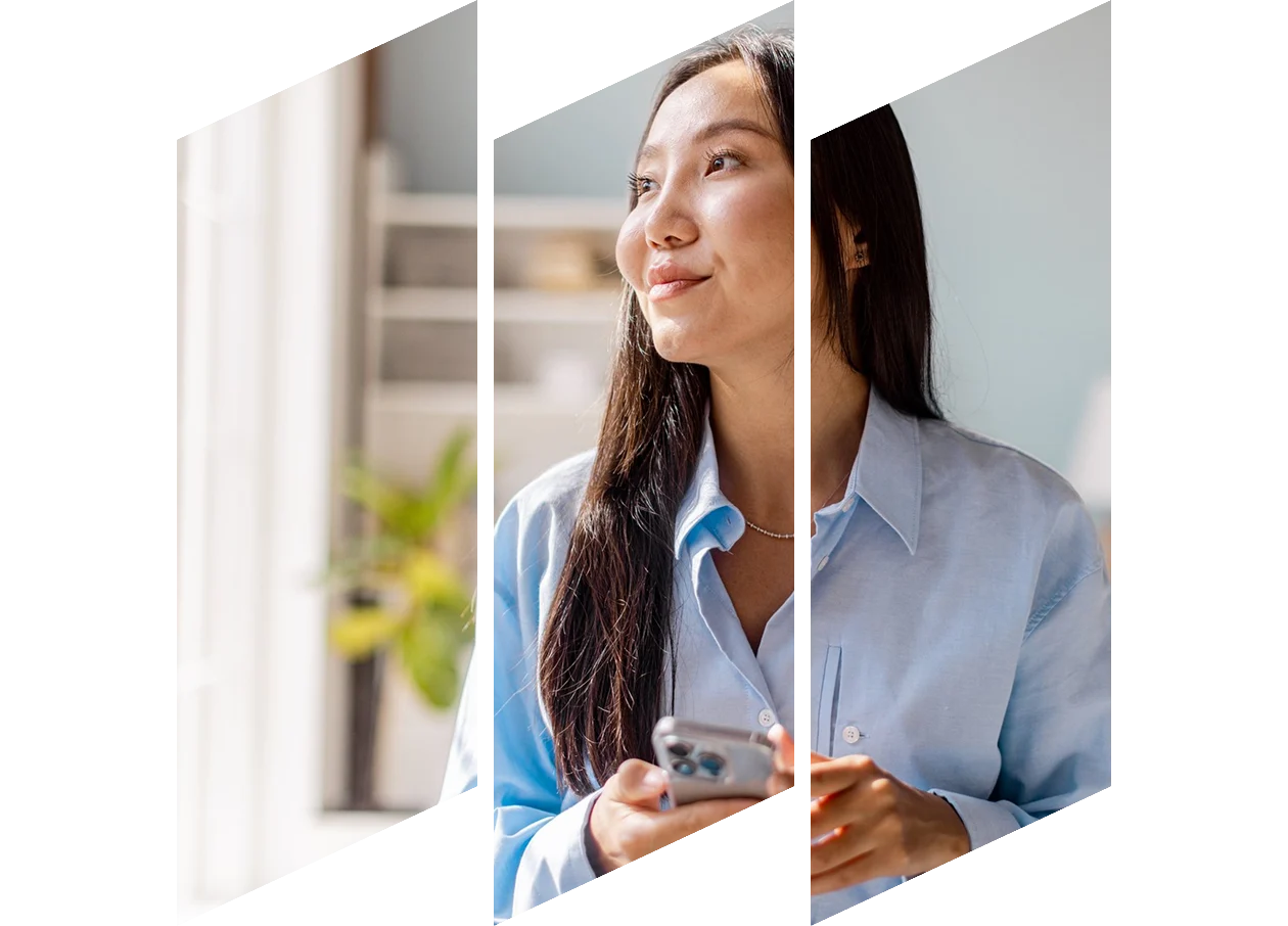 Two people working in a open office