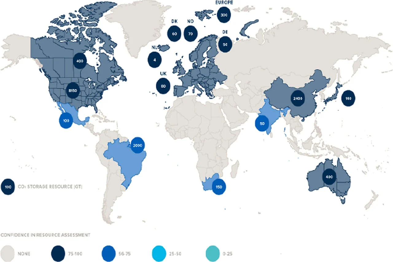 A map overview of CO2 emissions management