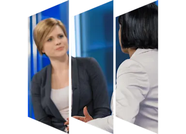 Kumsal Bayazit at town hall meeting