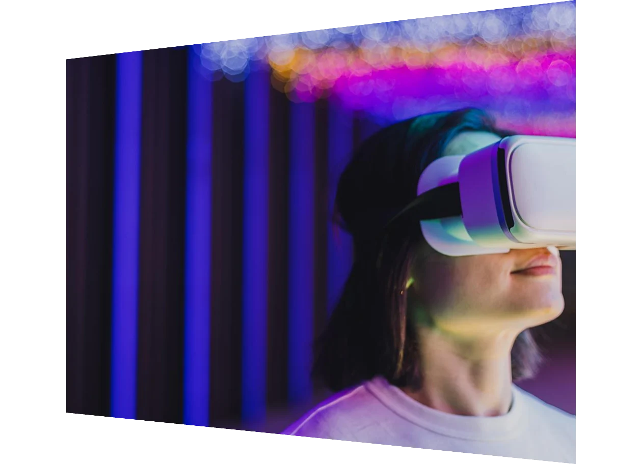 Nurse with virtual reality headset