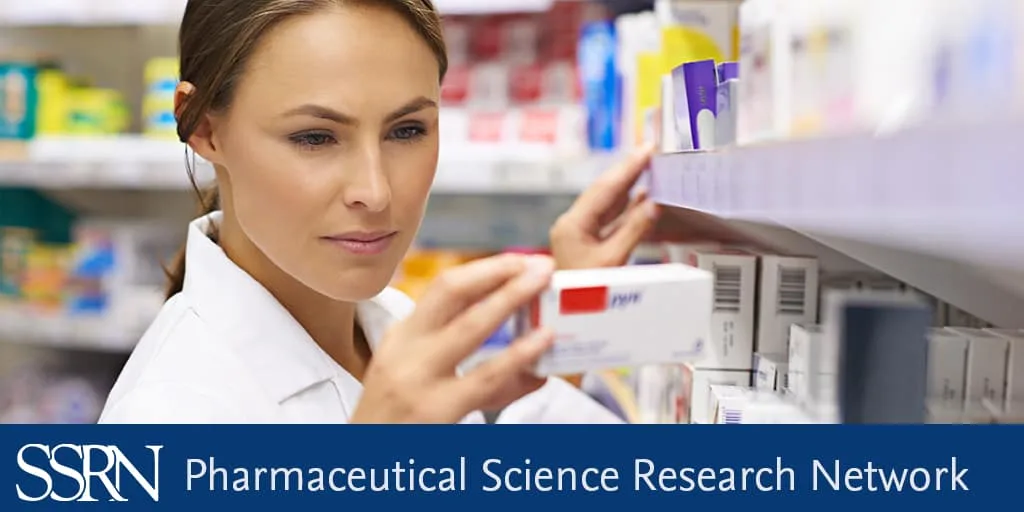 SSRN Pharmaceutical Science Research Network - Photo of pharmacist checking a medicine pack