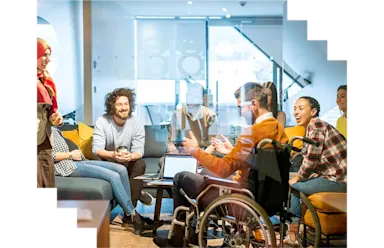 Multi-ethnic group of business people