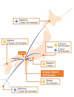 Kobe travel map