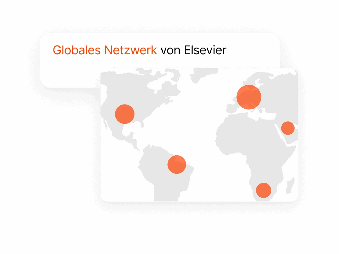 Graph showing Elsevier's global network for Analytical Services