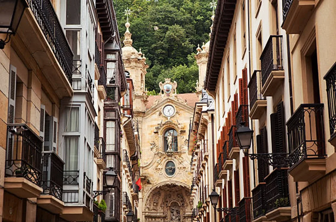 church in the old town of San Sebastian