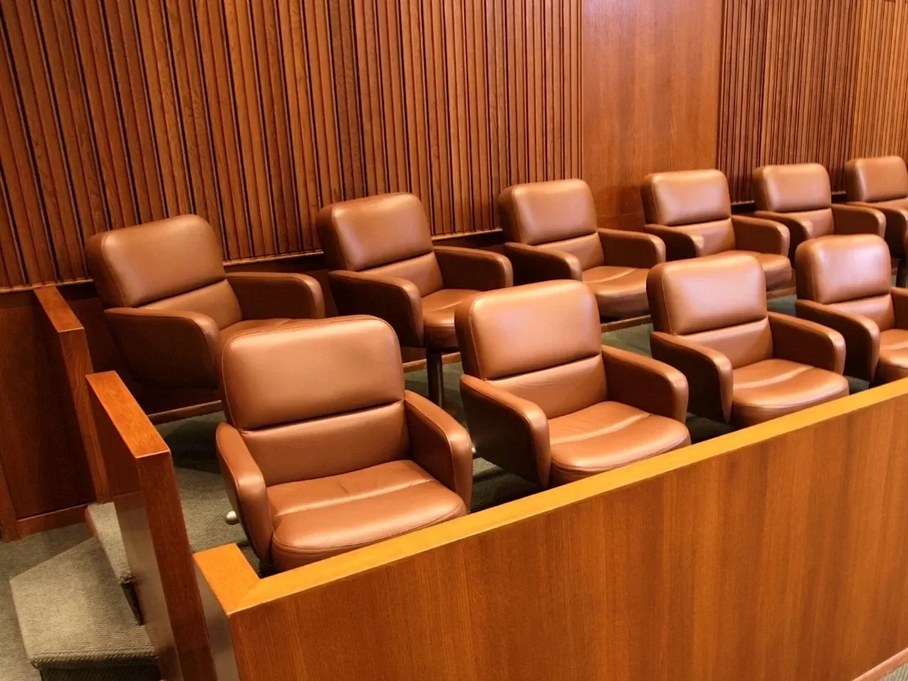 Courtroom jury box