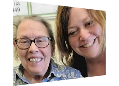 Collage of Elsevier employees with Working Daughter Award badge